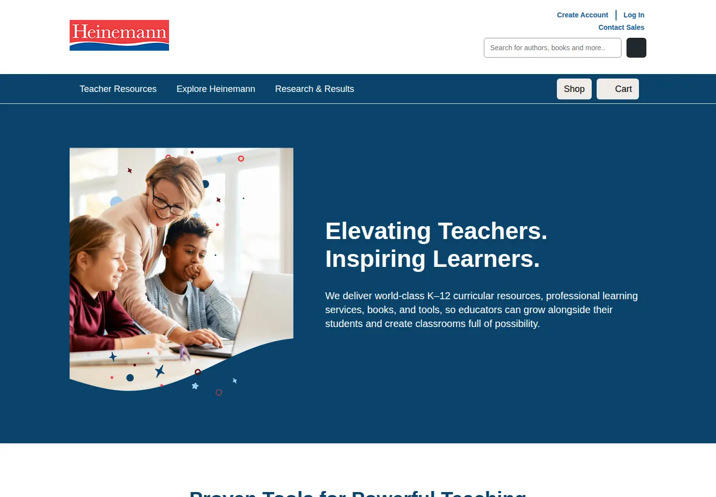 Screenshot of heinemann.com