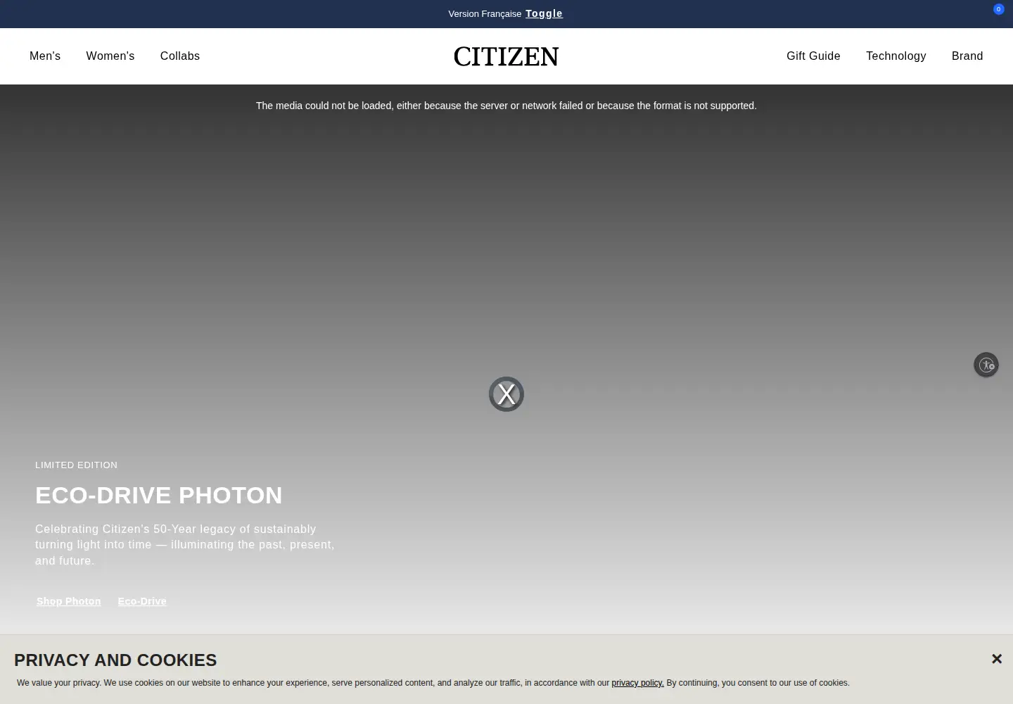Screenshot of citizenwatch.com