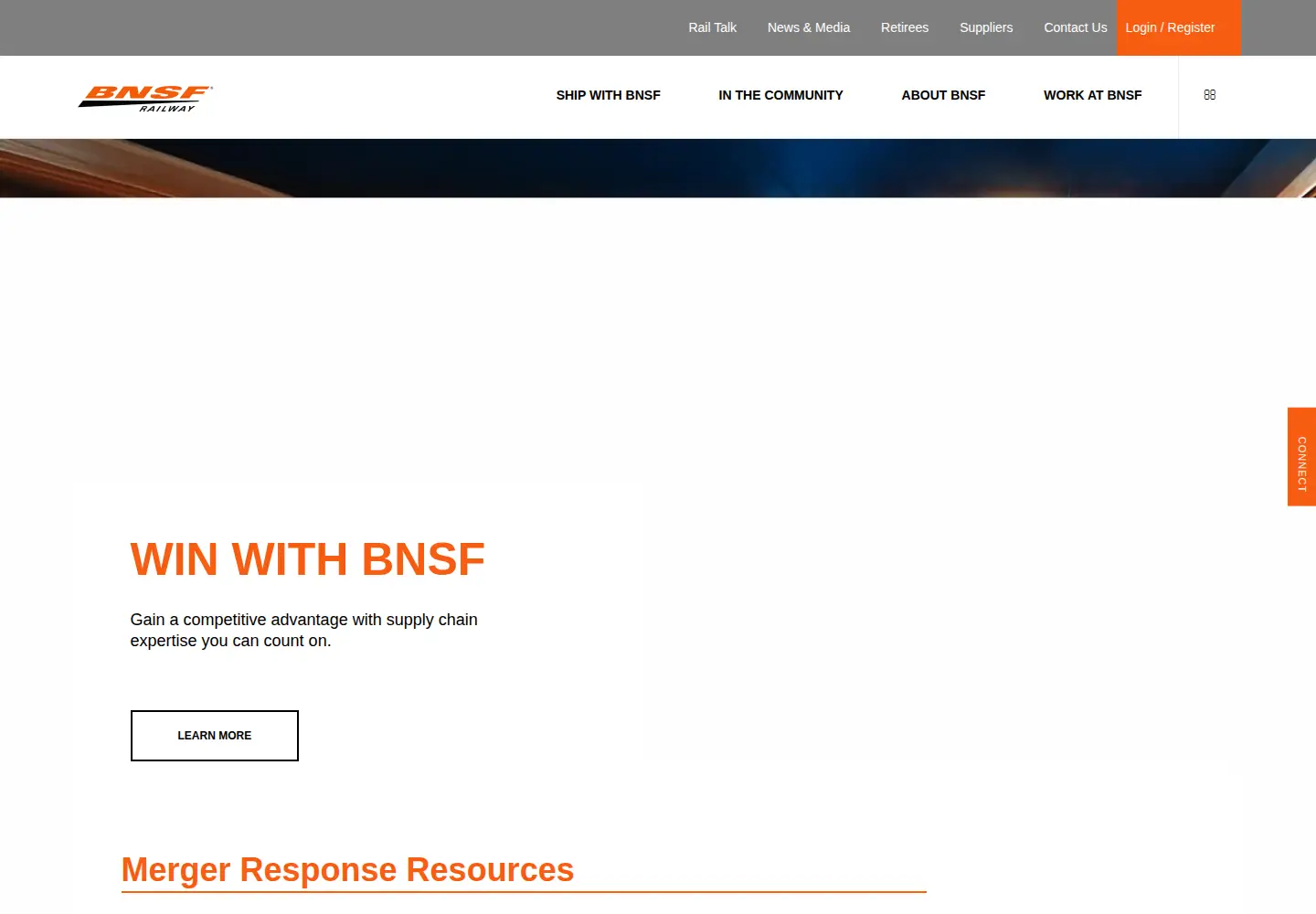 Screenshot of bnsf.com