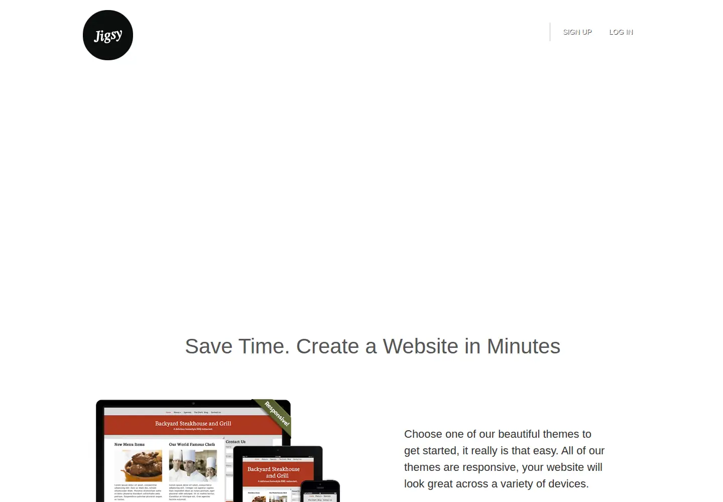 Captured homepage of jigsy.com in the current scan
