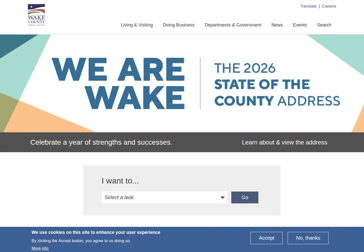 Screenshot of wakegov.com