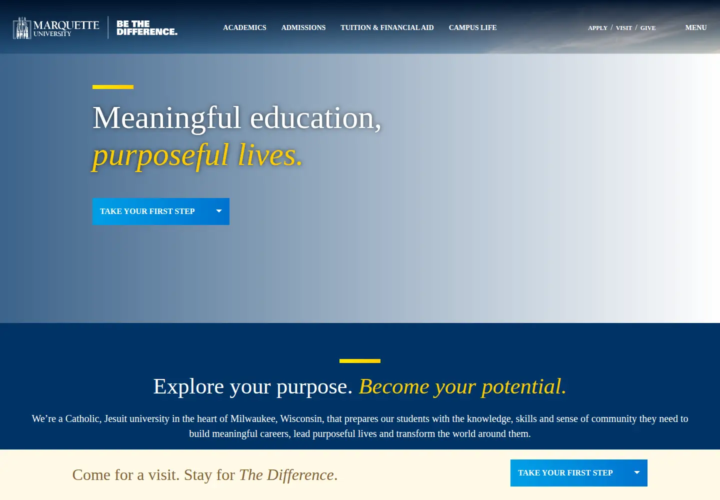 Screenshot of mu.edu