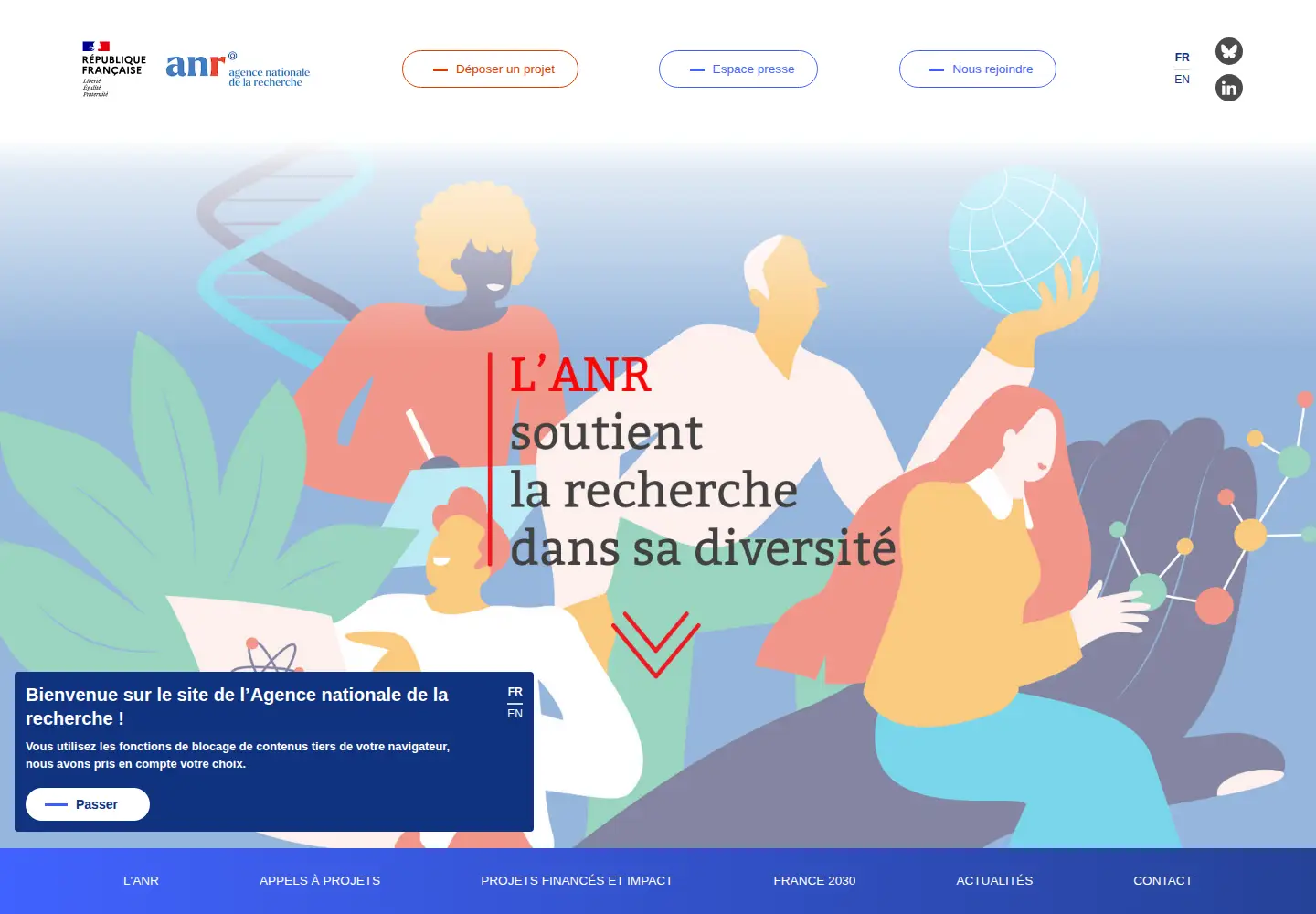 Screenshot of anr.fr