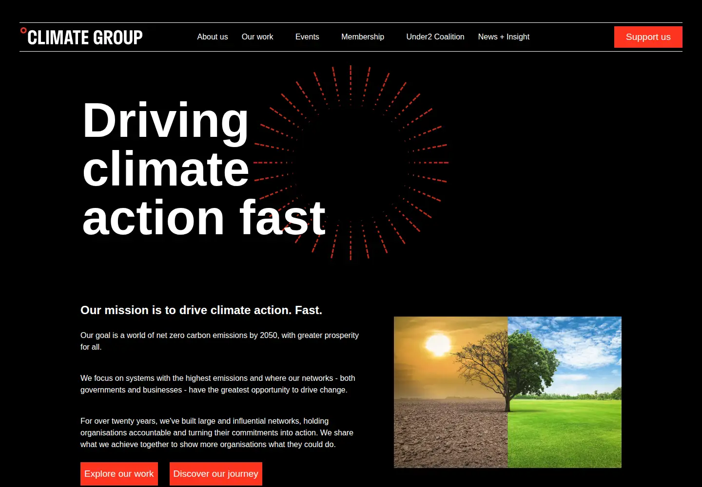 Screenshot of theclimategroup.org
