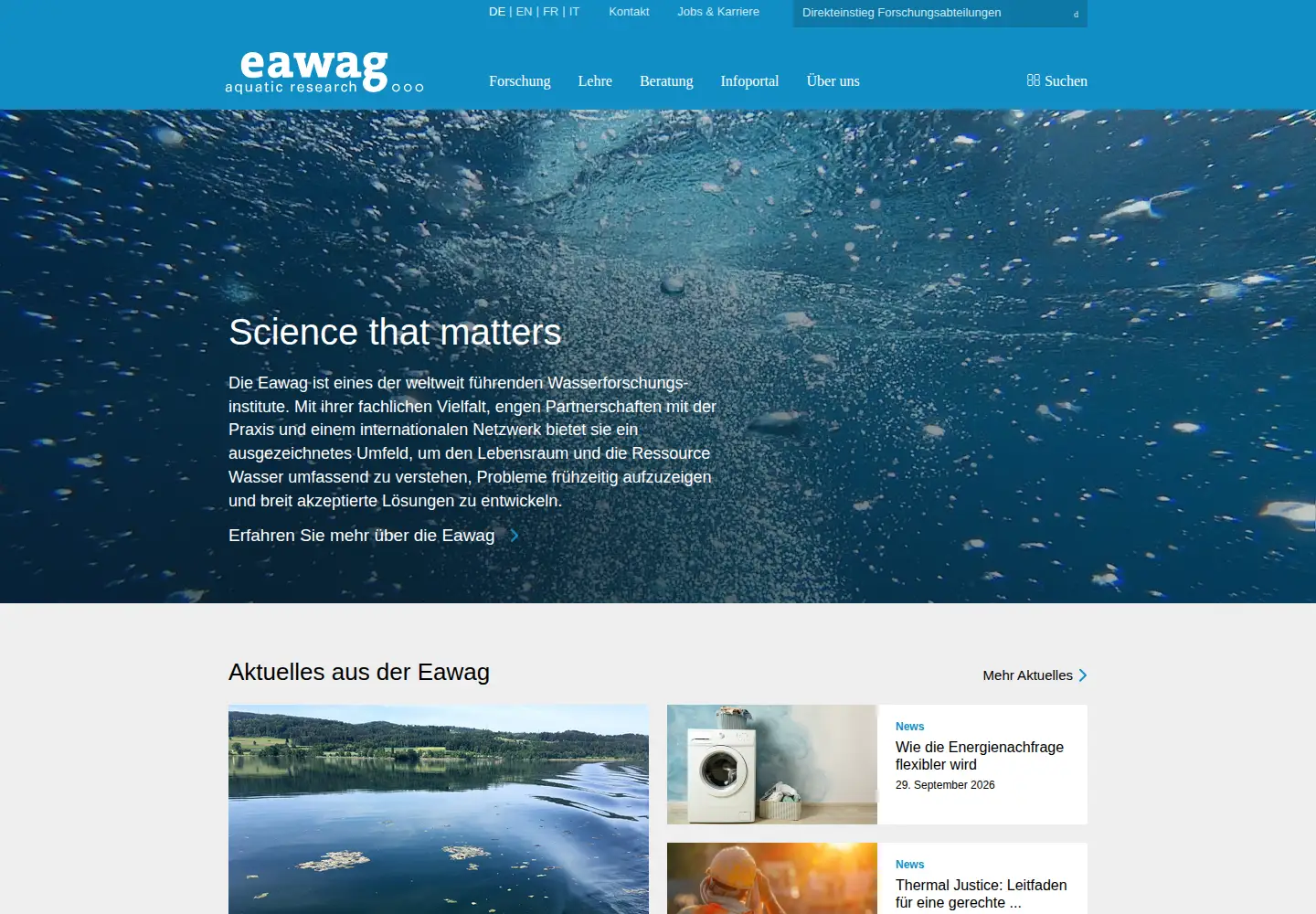 Screenshot of eawag.ch