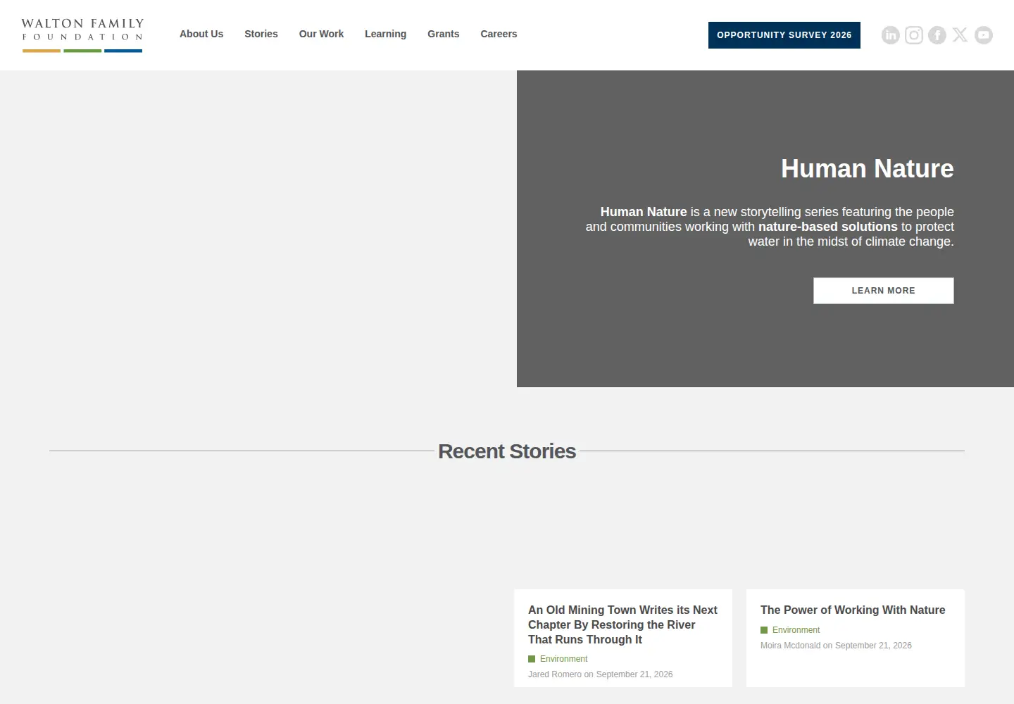 Screenshot of waltonfamilyfoundation.org