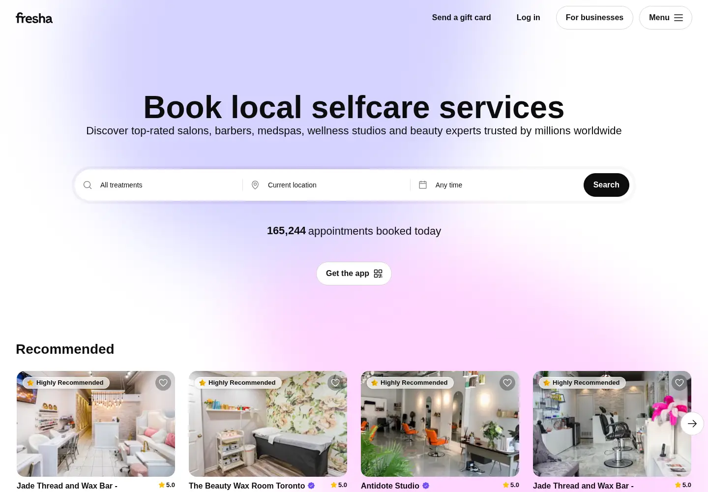 Screenshot of fresha.com