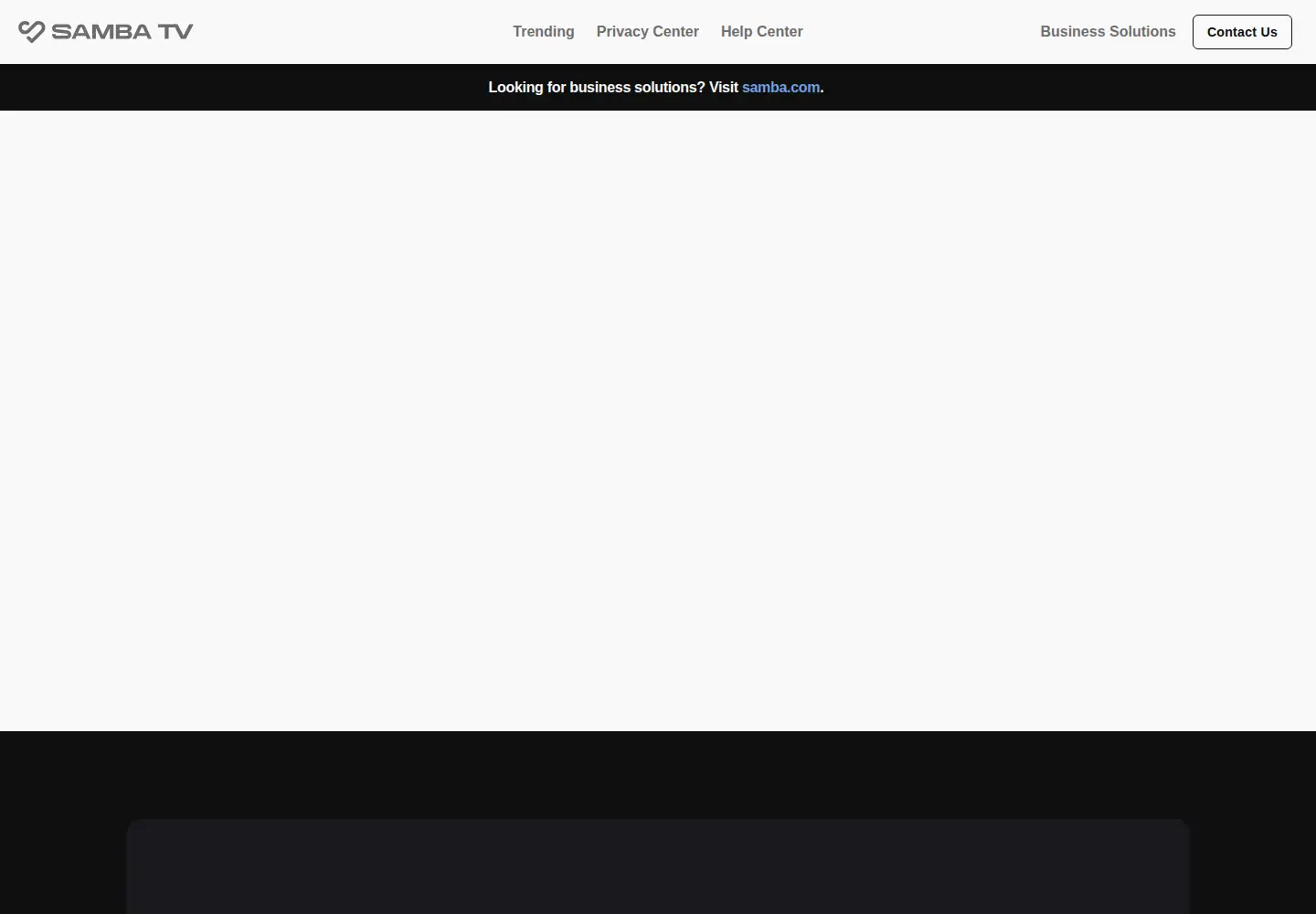 Screenshot of samba.tv
