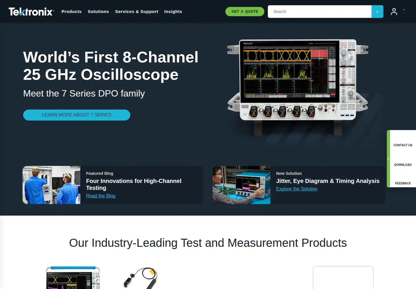 Screenshot of tek.com