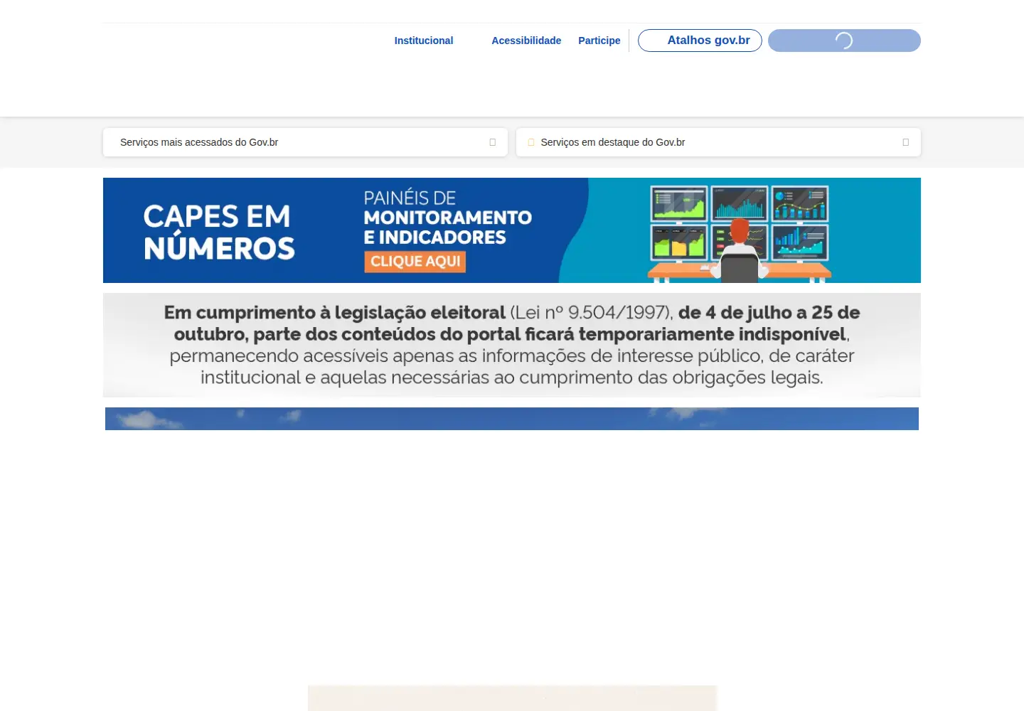 Screenshot of capes.gov.br