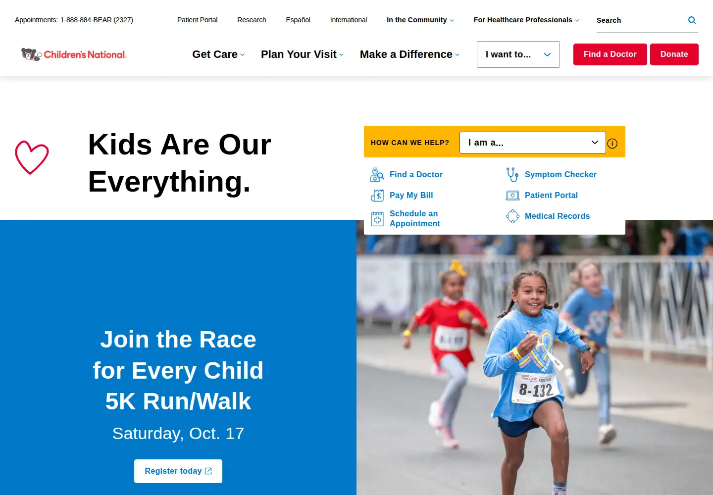 Screenshot of childrensnational.org