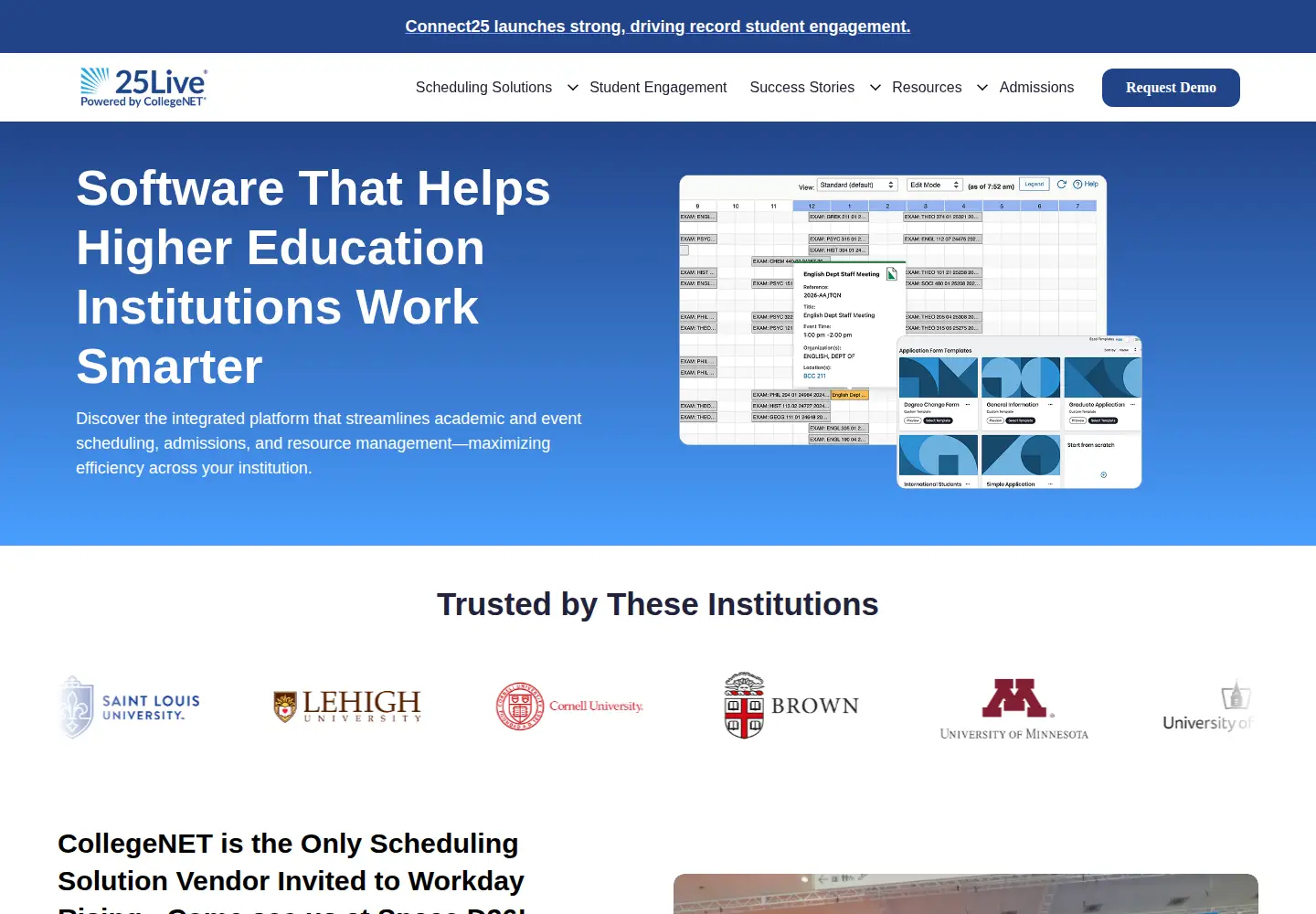 Screenshot of collegenet.com