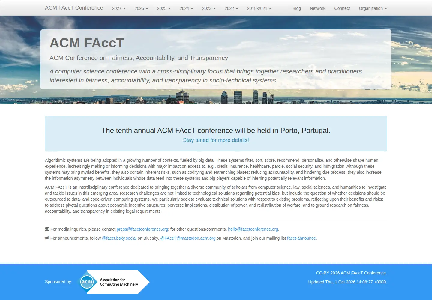 Screenshot of facctconference.org