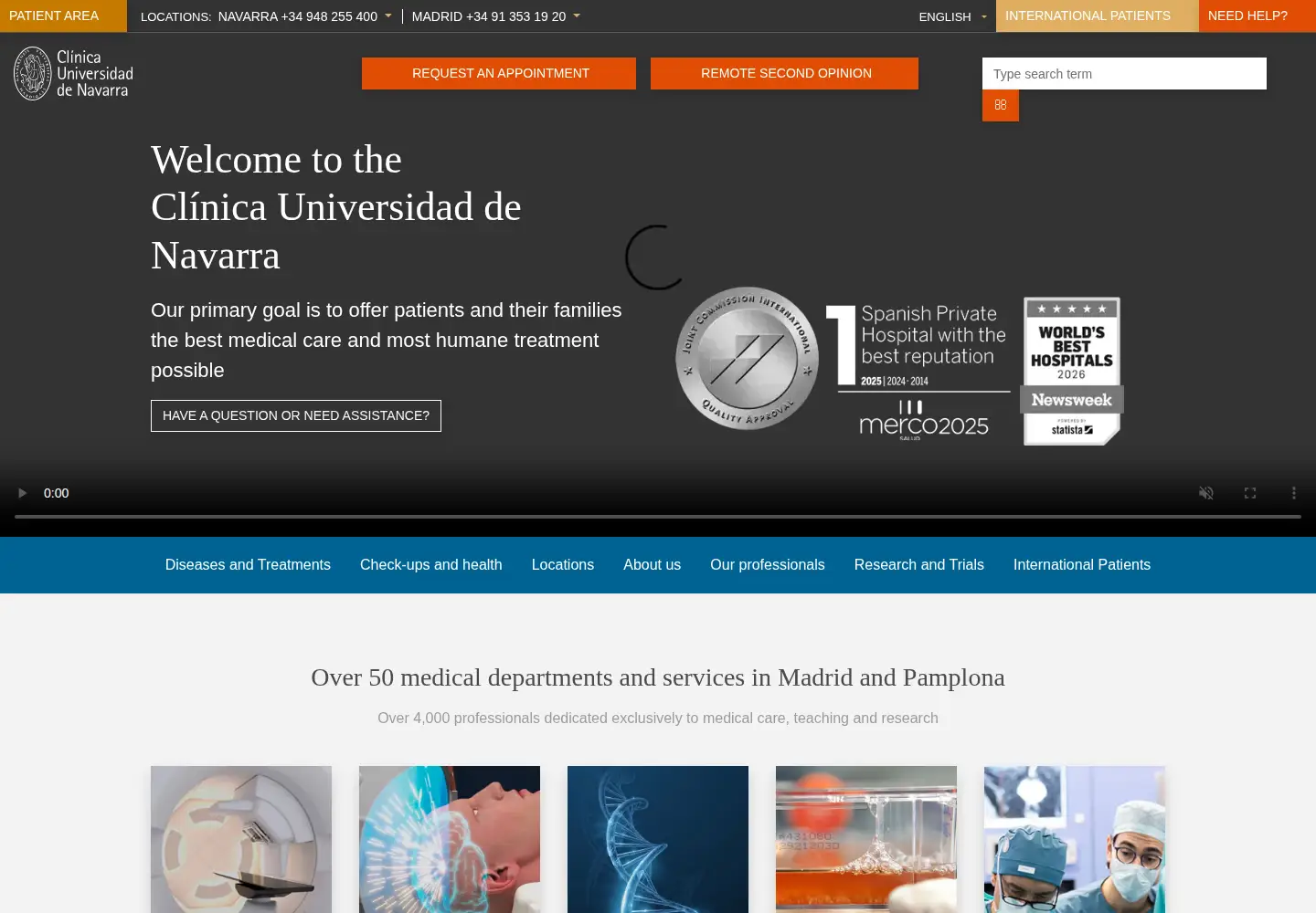 Screenshot of cun.es