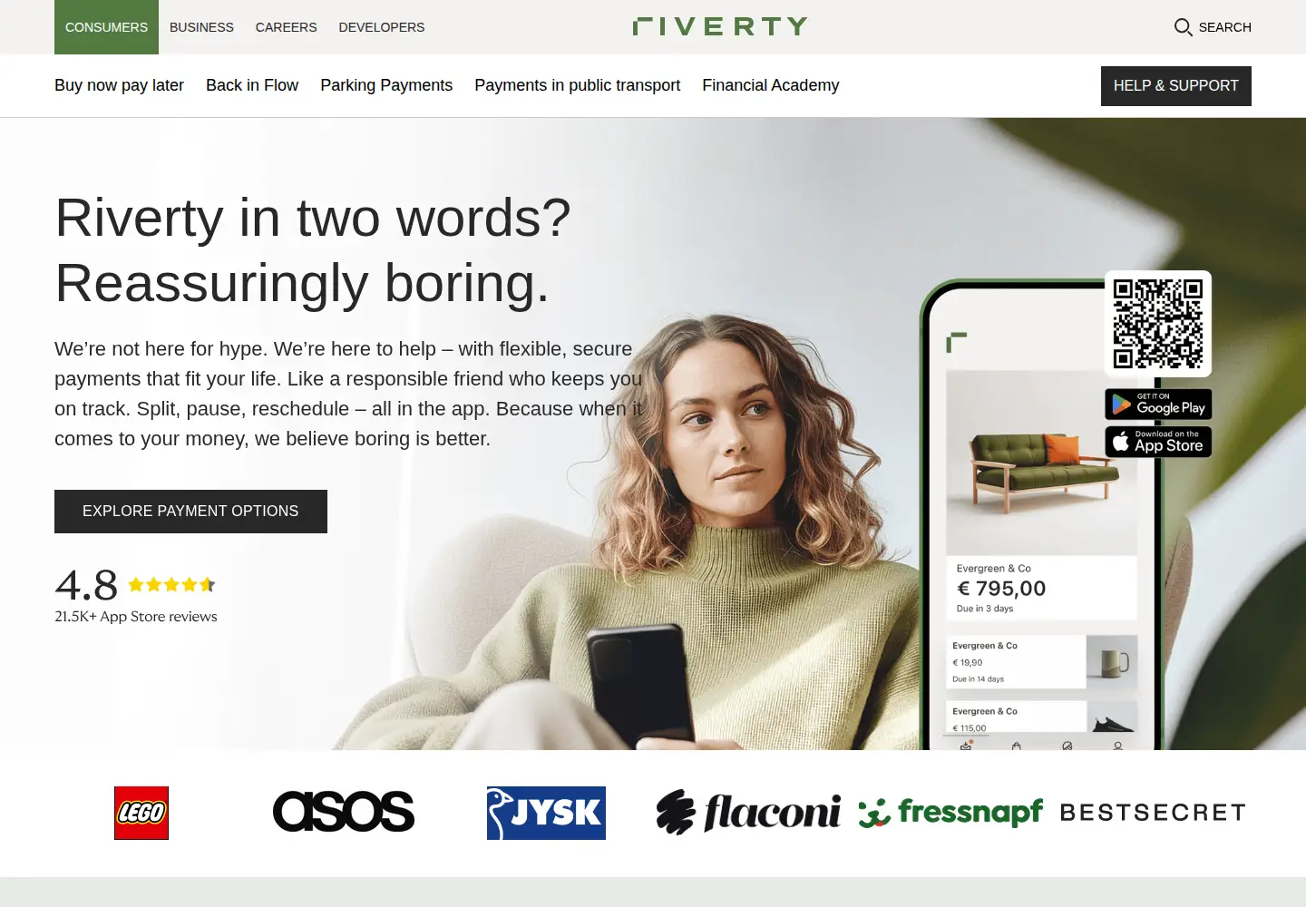 Screenshot of riverty.com