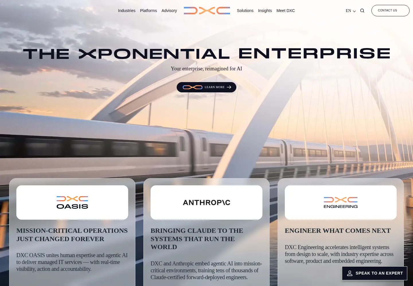 Screenshot of dxc.technology