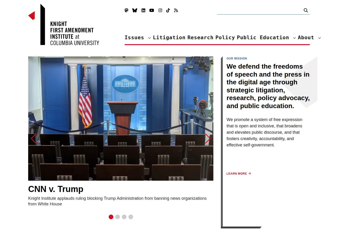 Screenshot of knightcolumbia.org