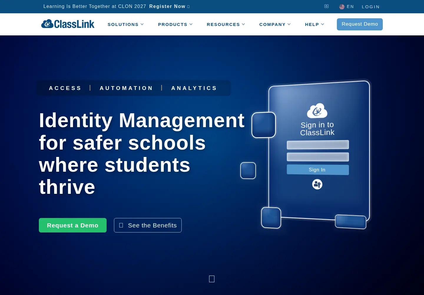 Screenshot of classlink.com