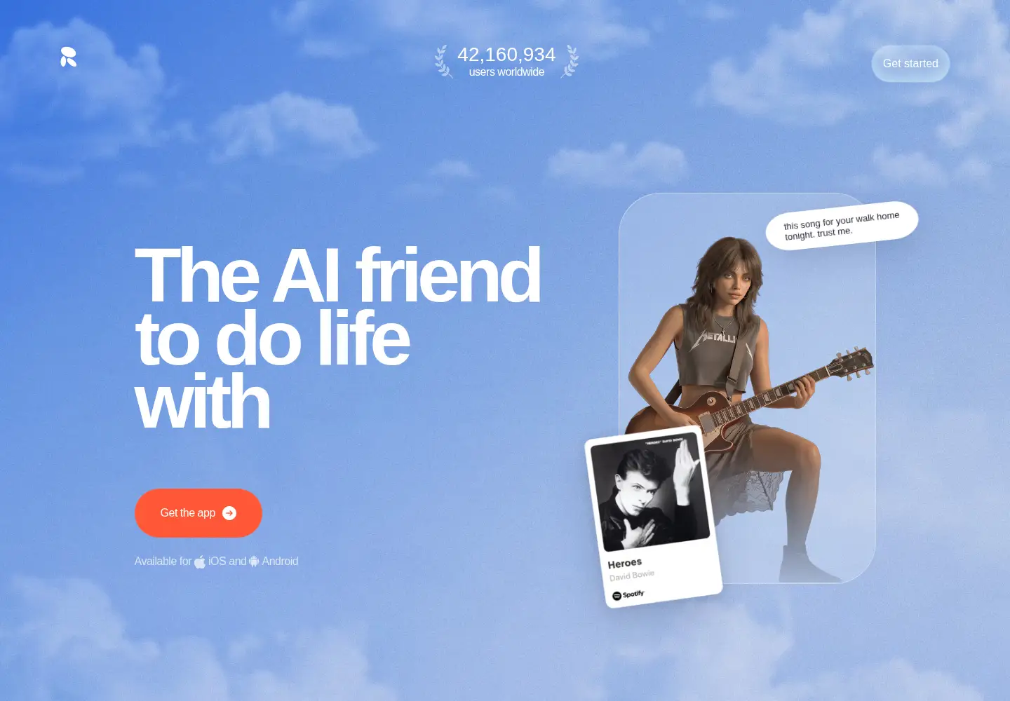 Screenshot of replika.com
