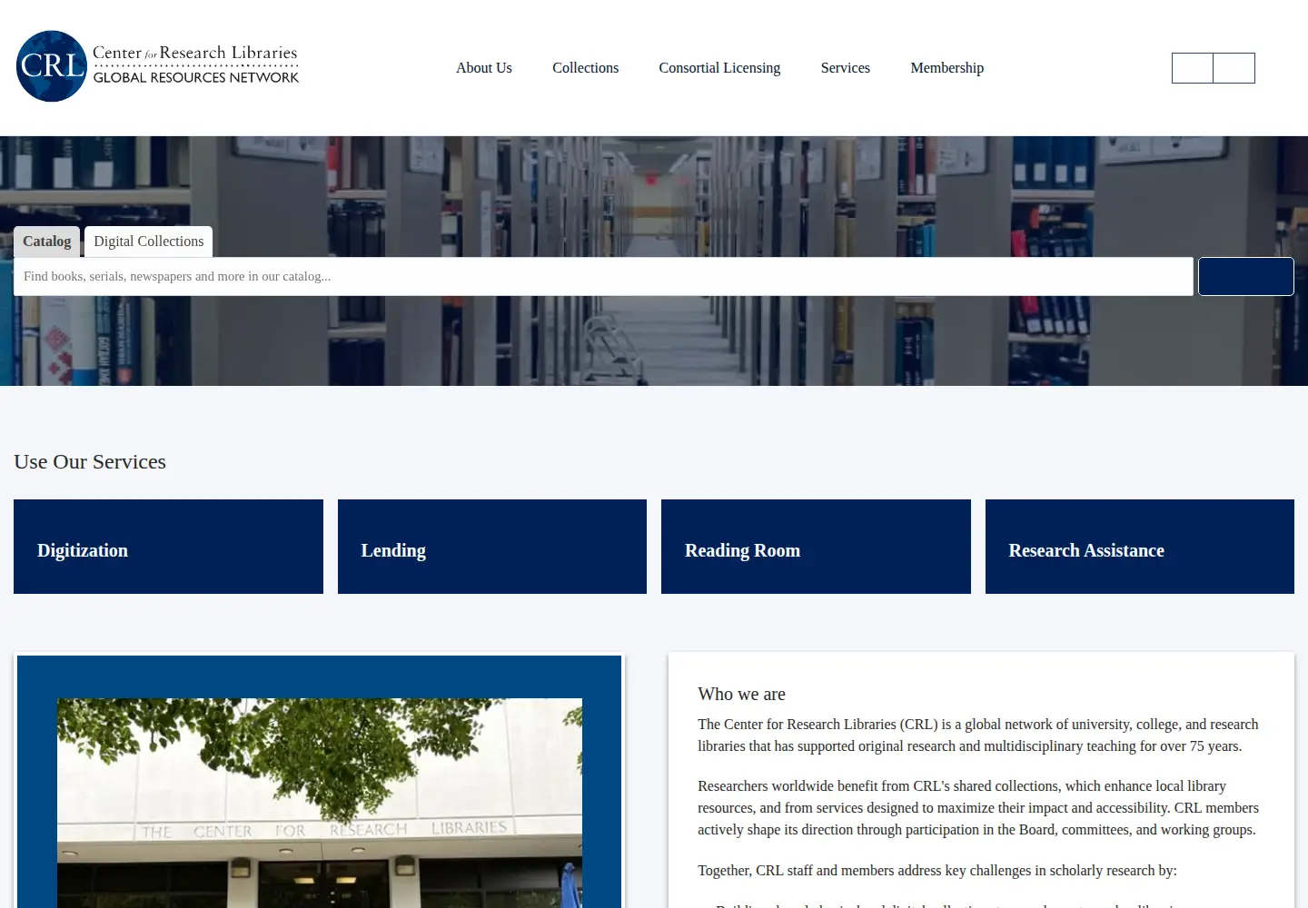 Screenshot of crl.edu