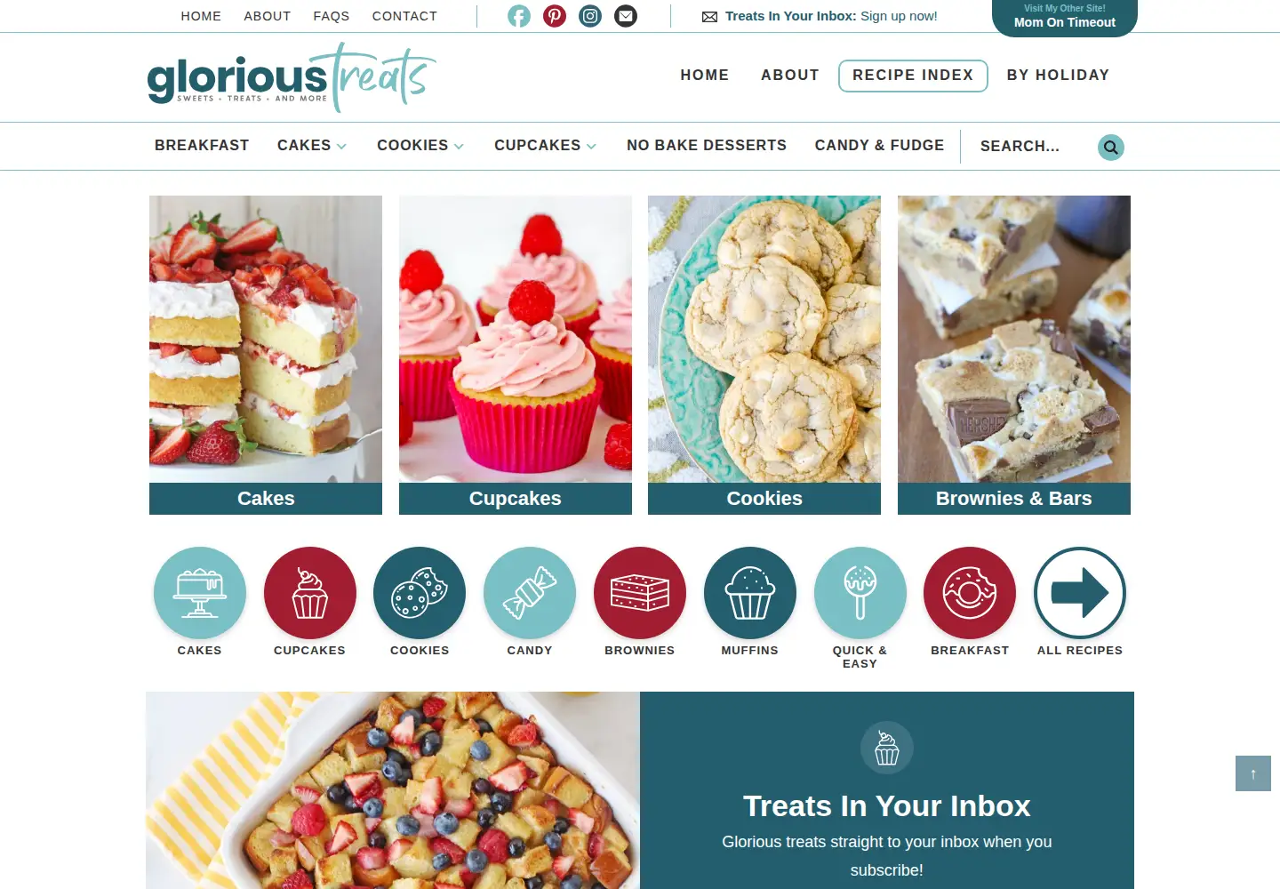 Screenshot of glorioustreats.com