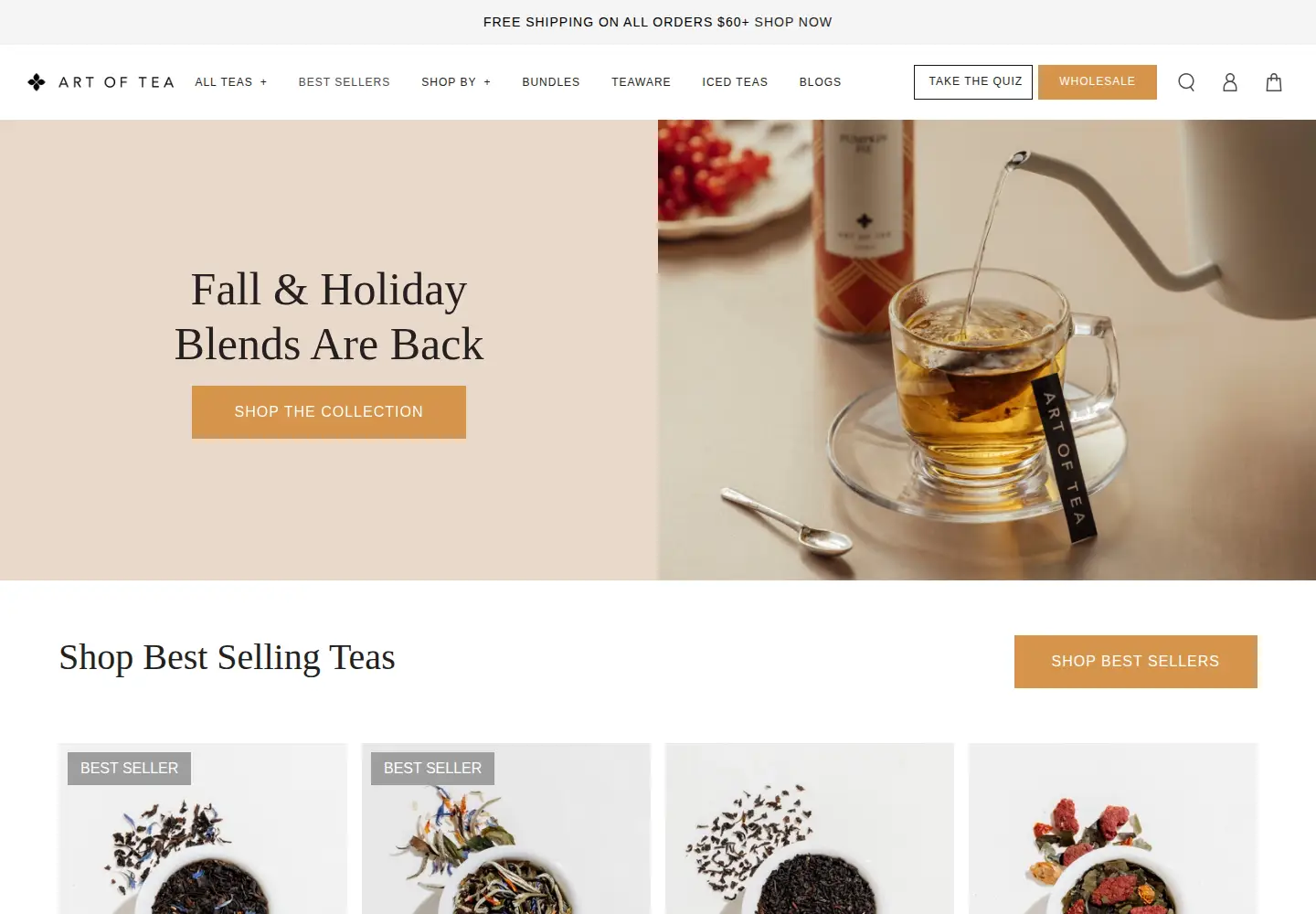 Screenshot of artoftea.com