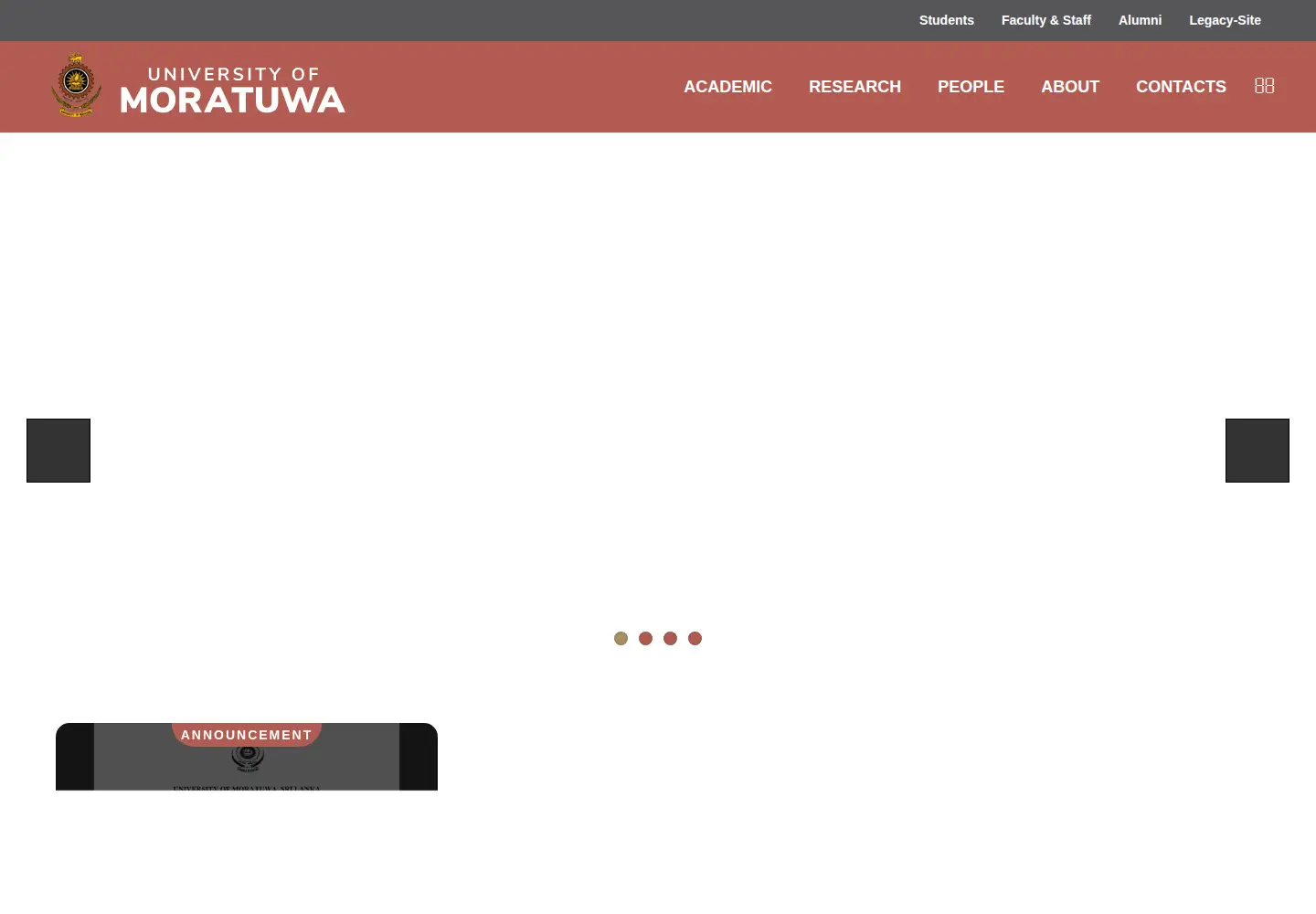 Screenshot of uom.lk