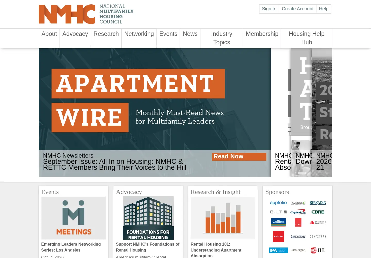 Screenshot of nmhc.org