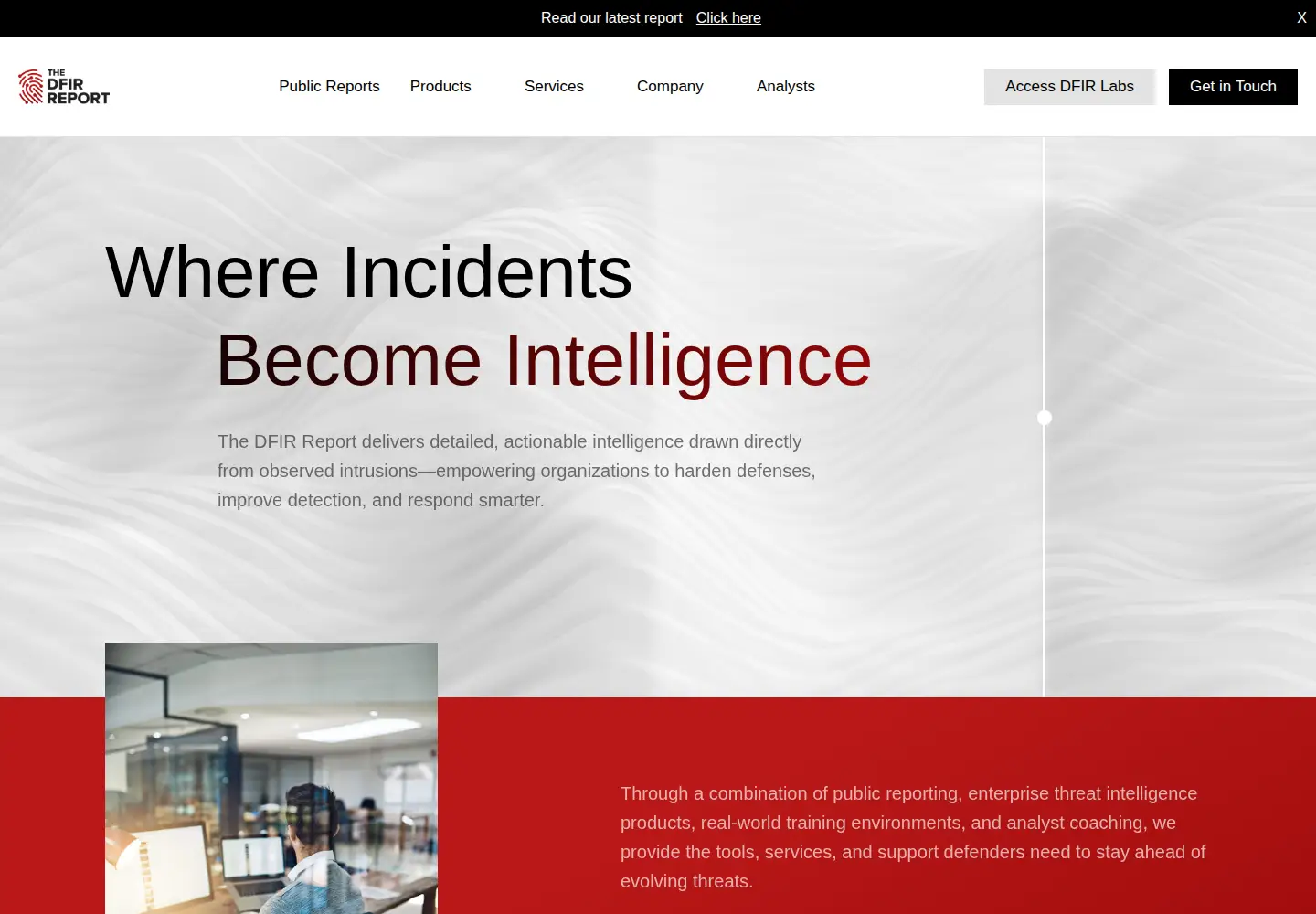 Screenshot of thedfirreport.com