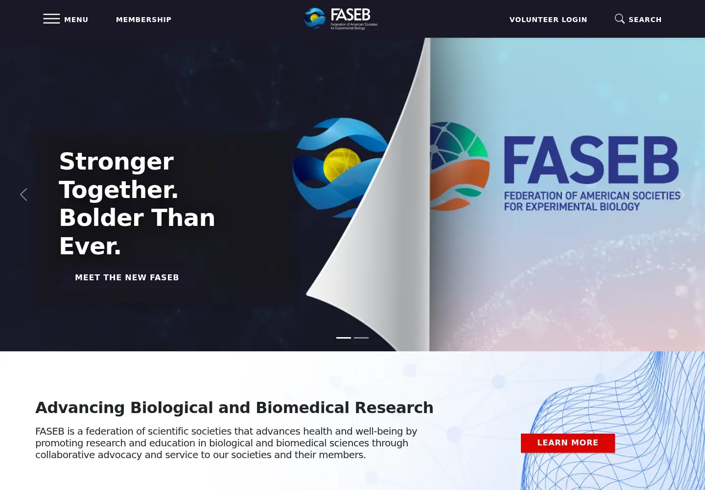 Screenshot of faseb.org