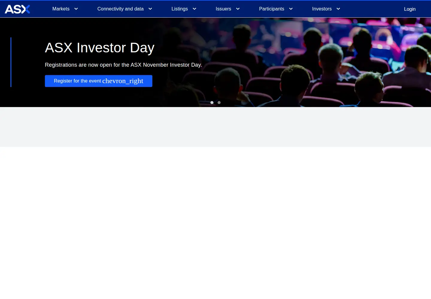 Screenshot of asx.com.au