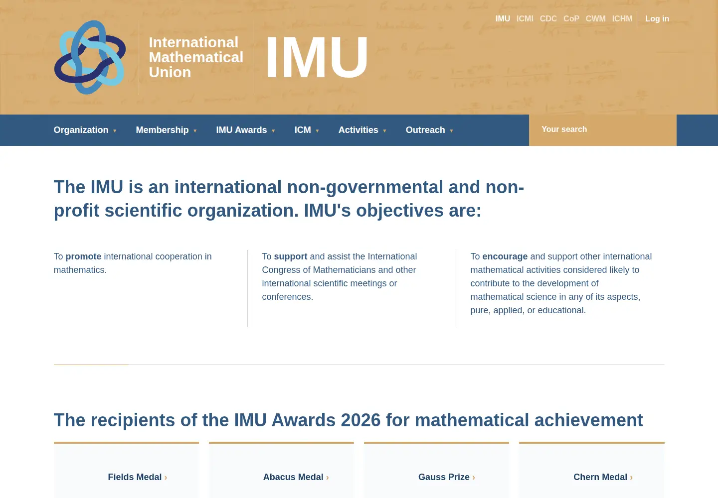 Screenshot of mathunion.org