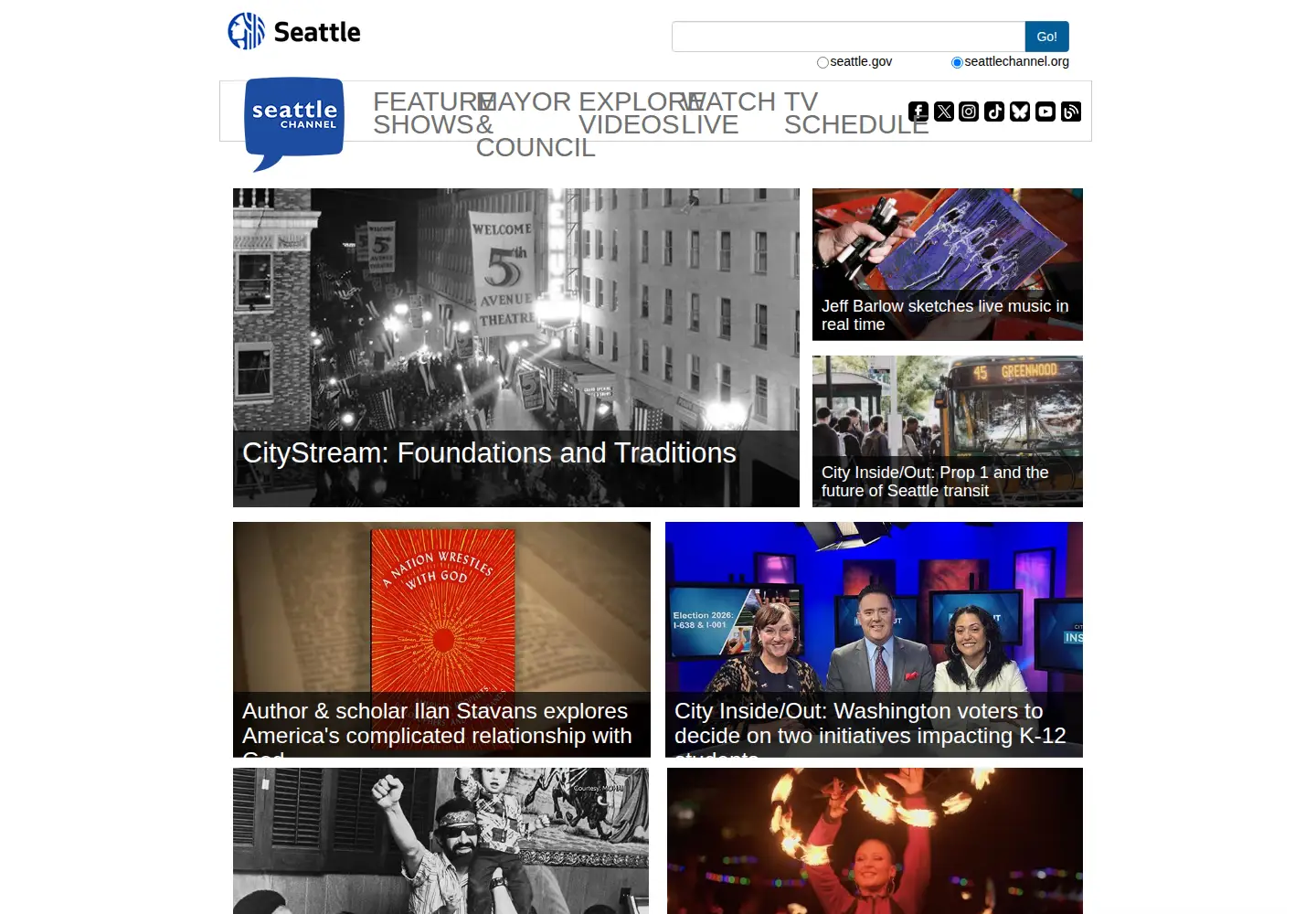Screenshot of seattlechannel.org
