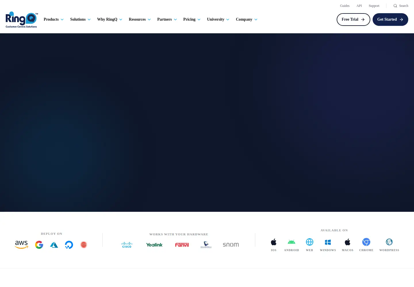 Screenshot of ringq.com