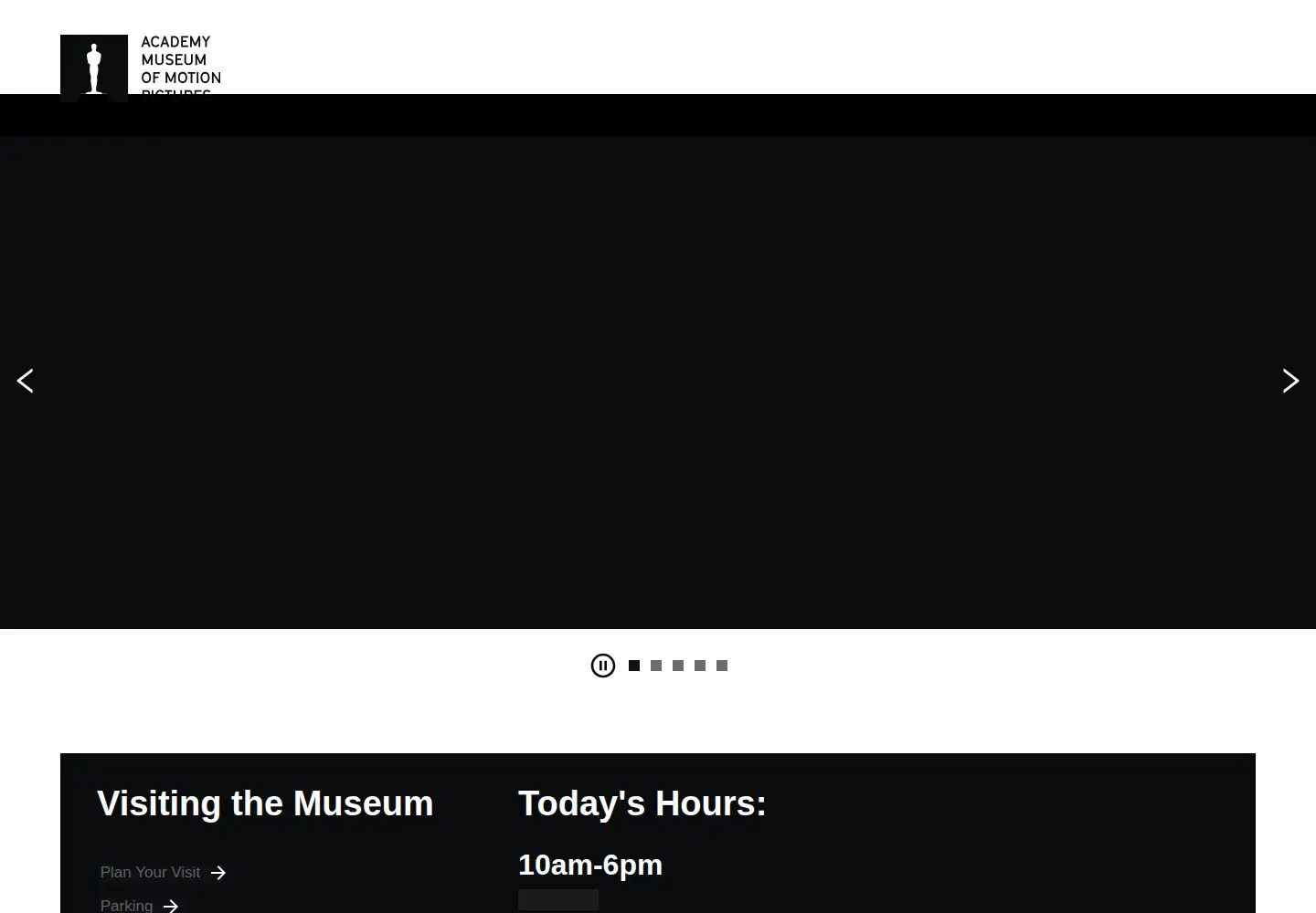 Screenshot of academymuseum.org