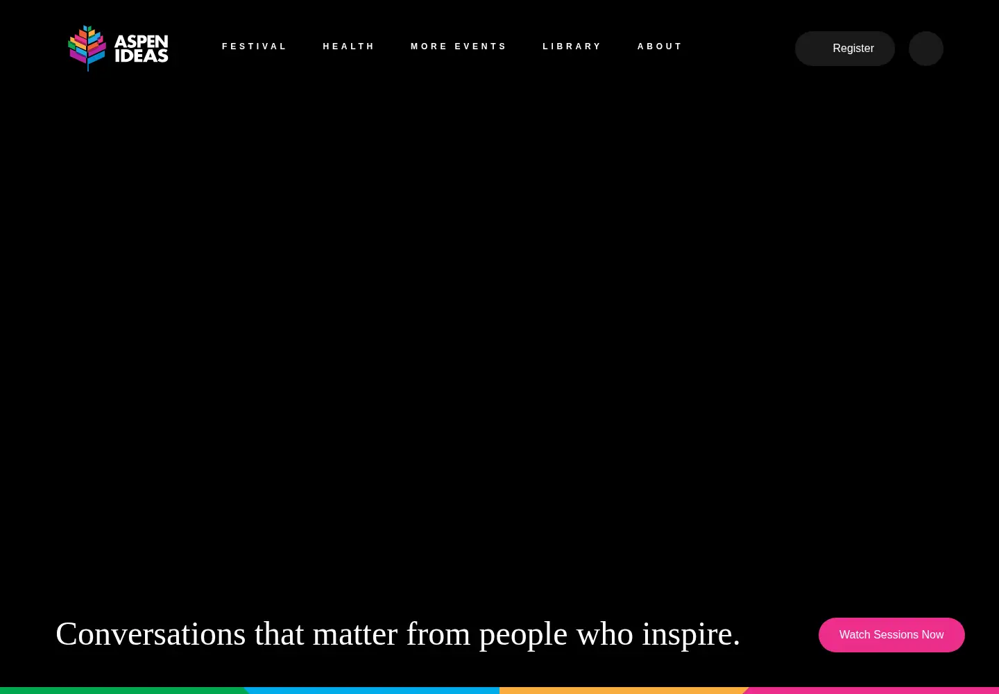 Screenshot of aspenideas.org