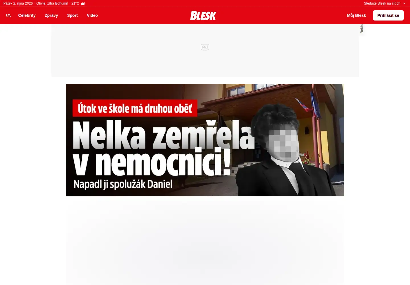 Screenshot of blesk.cz