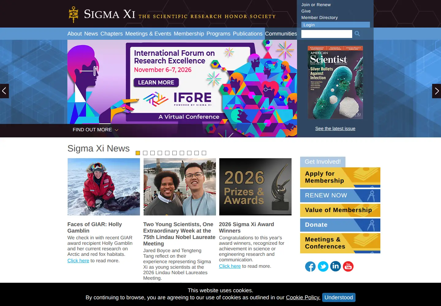 Screenshot of sigmaxi.org