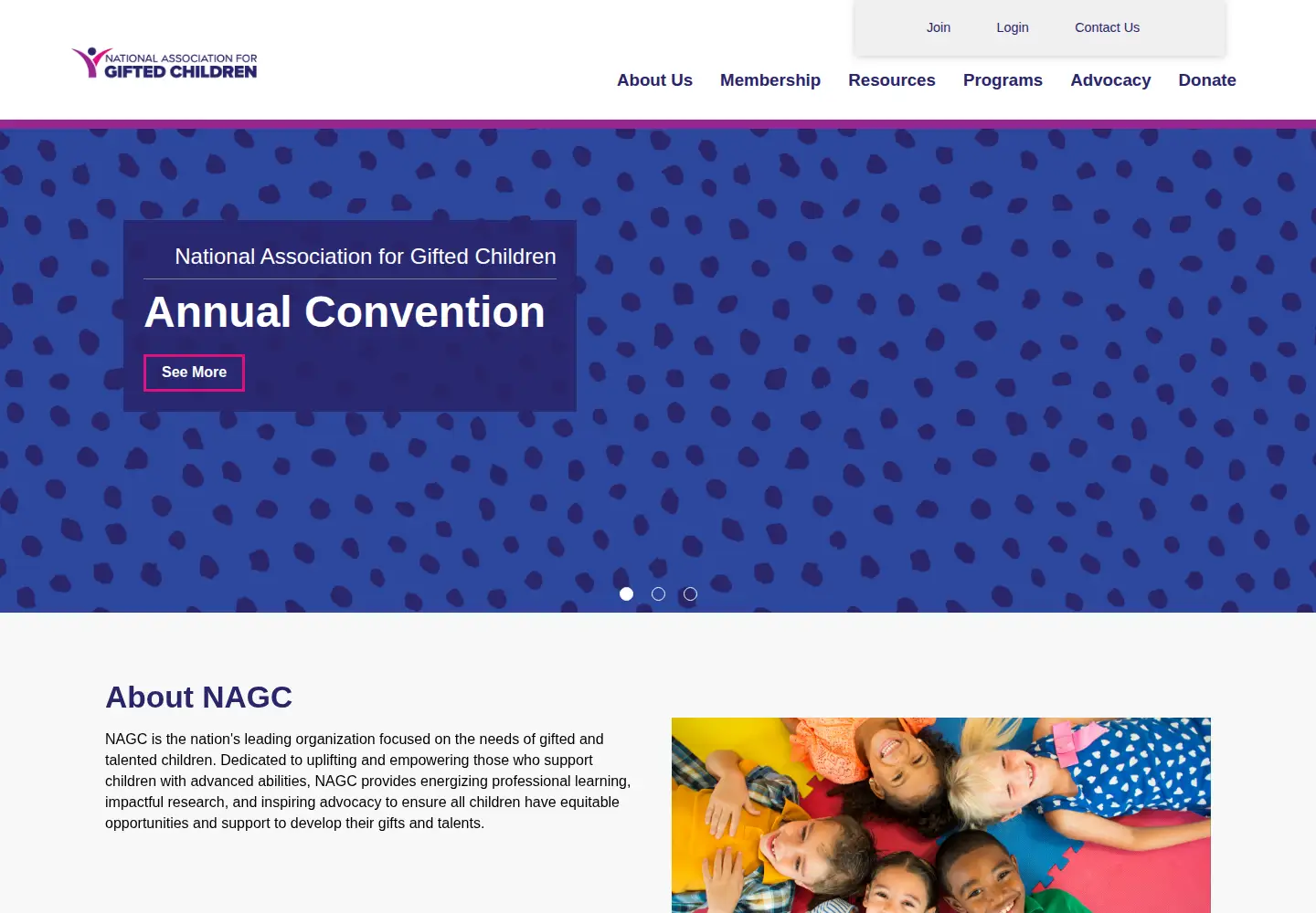 Screenshot of nagc.org