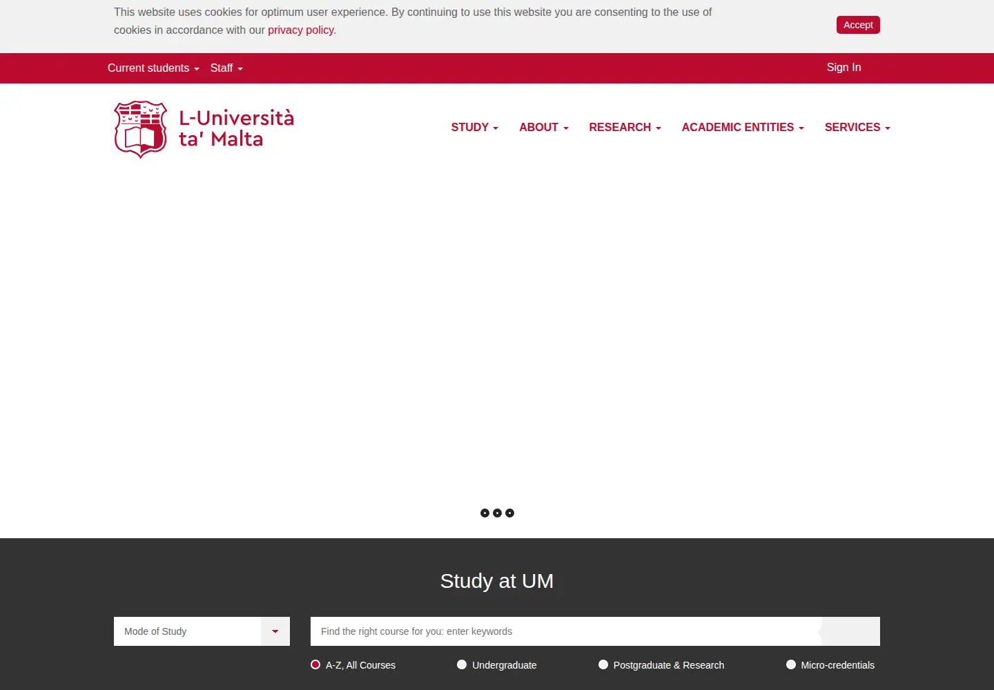 Screenshot of um.edu.mt