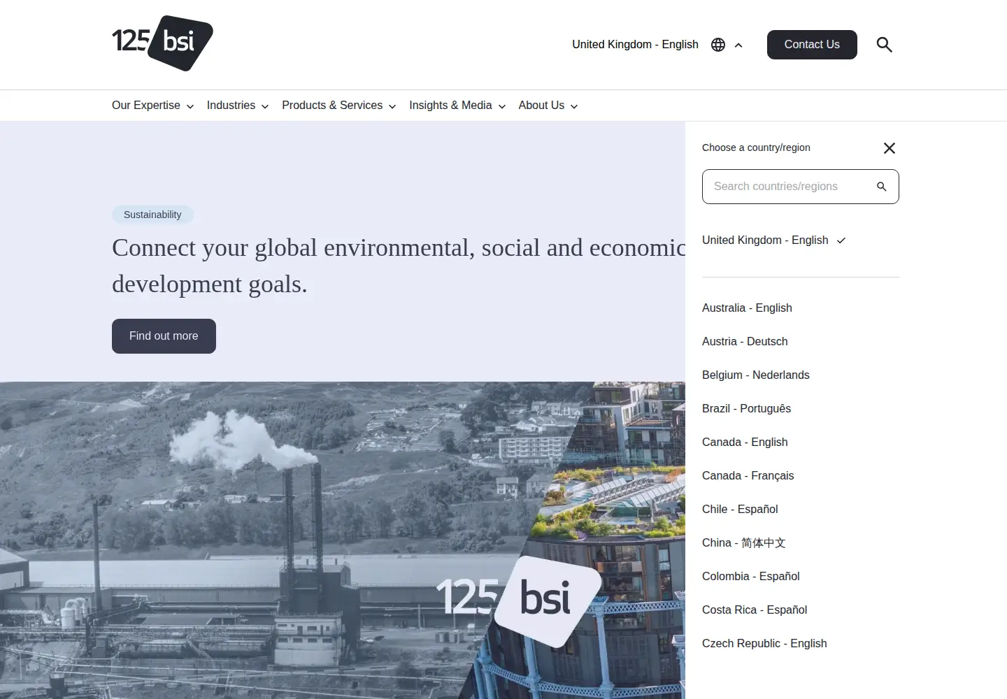 Screenshot of bsi-global.com