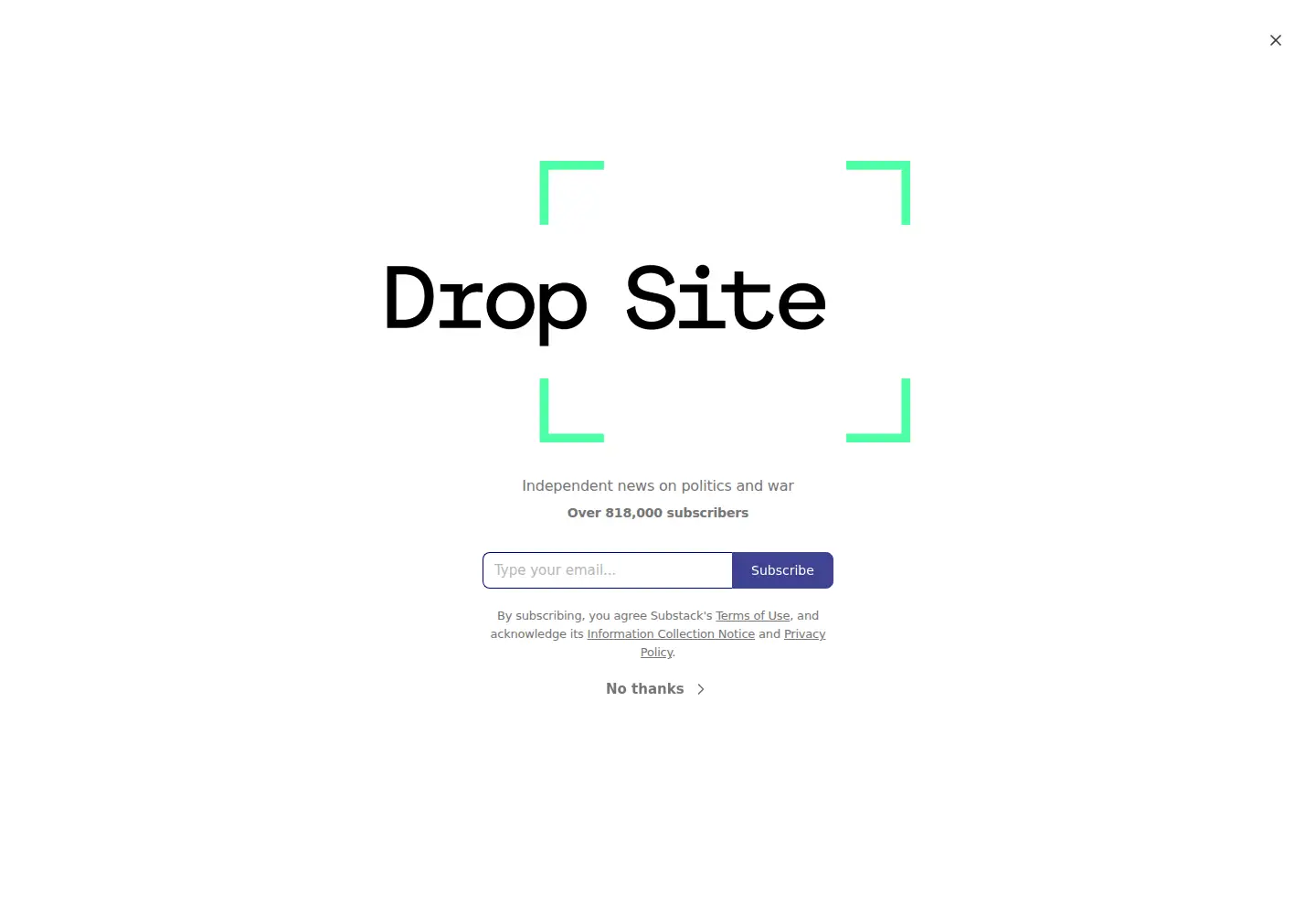 Screenshot of dropsitenews.com