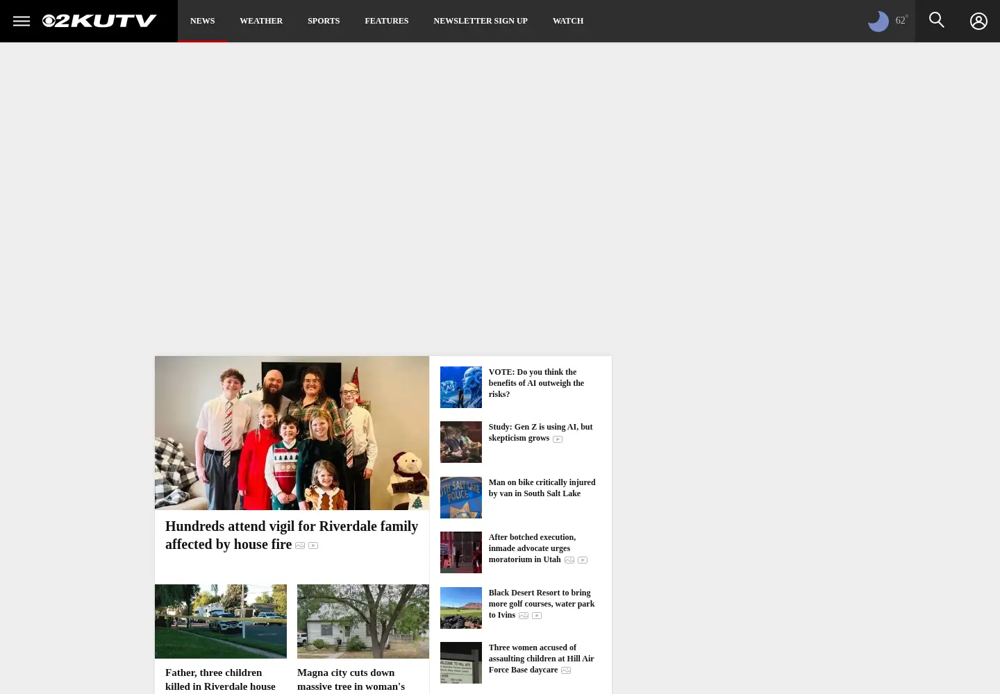 Screenshot of kutv.com