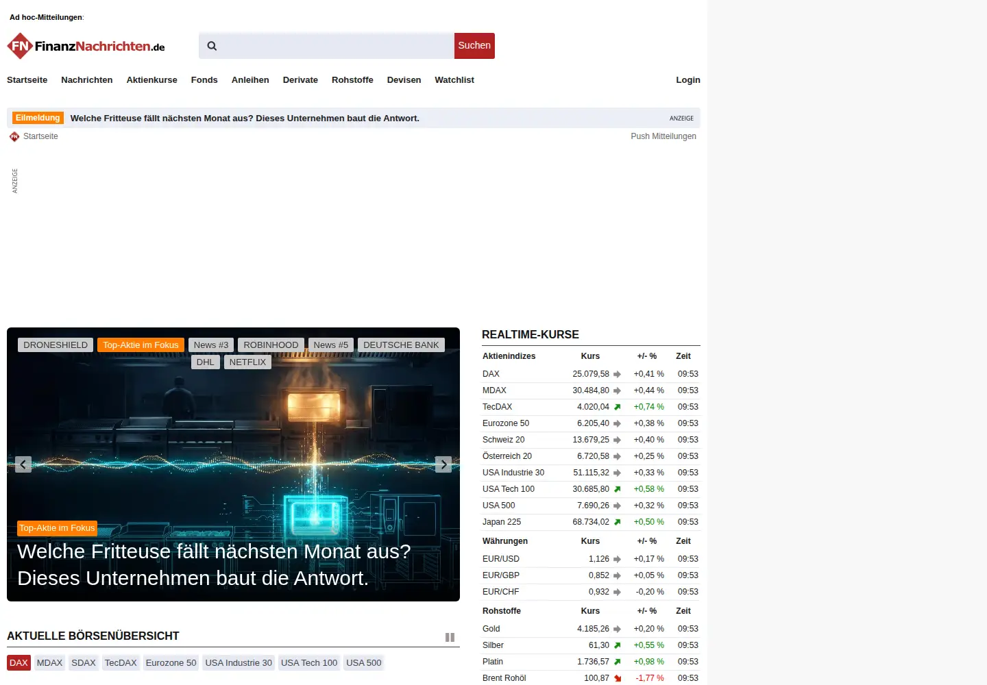 Screenshot of finanznachrichten.de