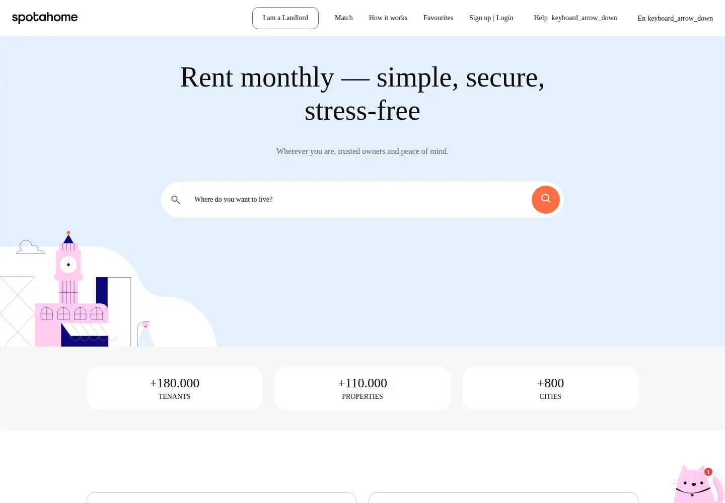 Screenshot of spotahome.com