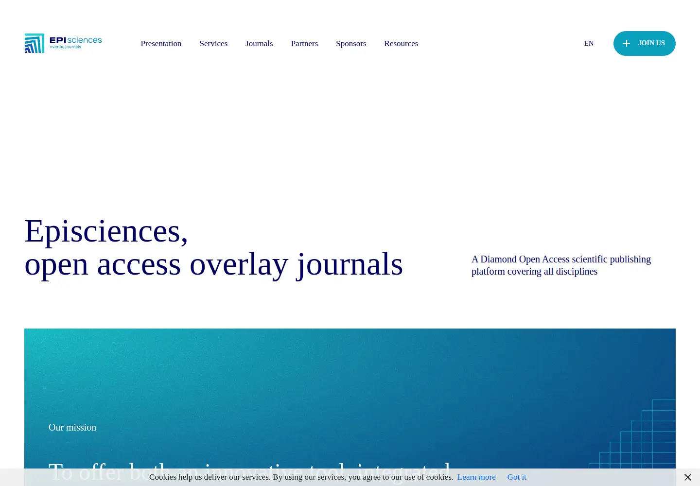 Screenshot of episciences.org