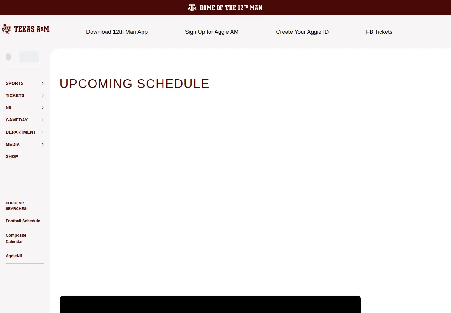 Screenshot of 12thman.com