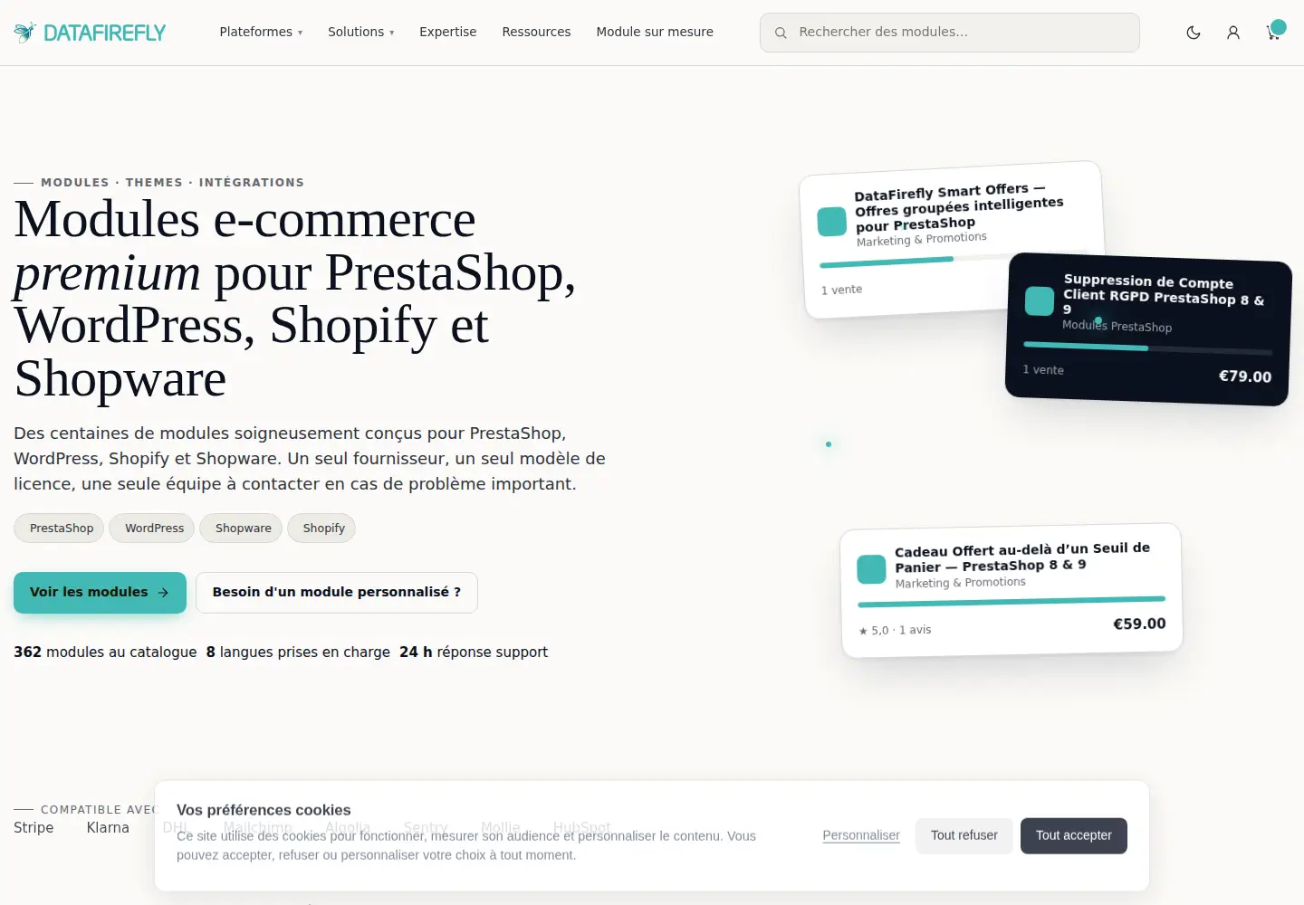 Screenshot of datafirefly.com