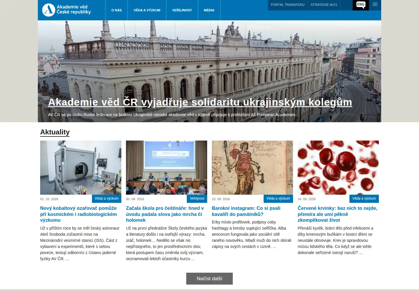 Screenshot of avcr.cz