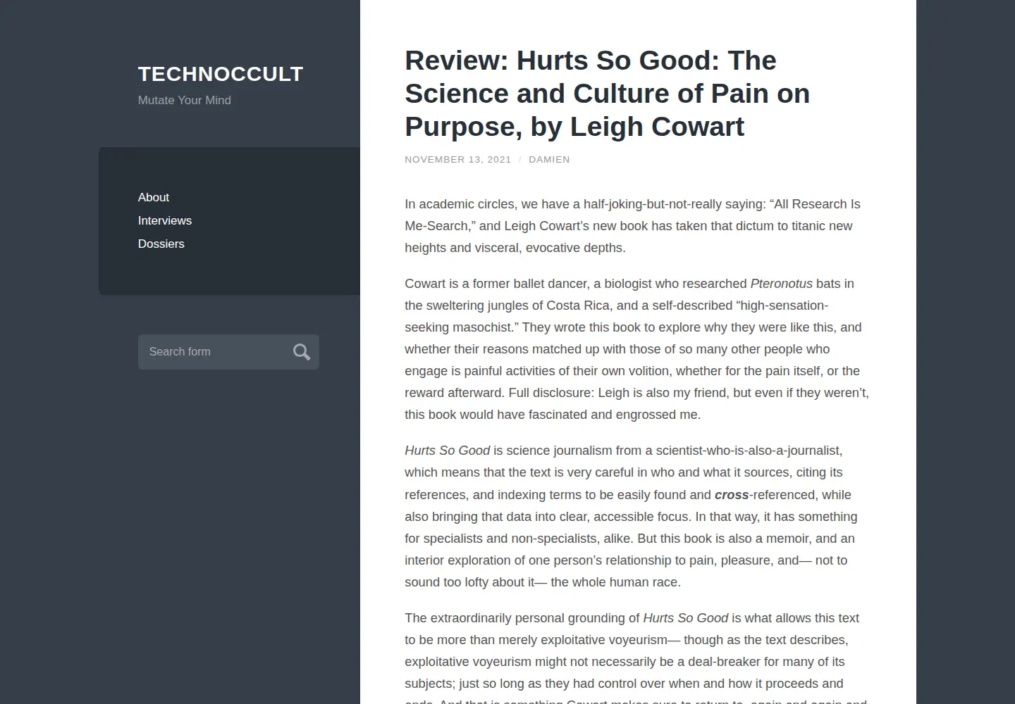 Screenshot of technoccult.net